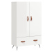 vidaXL Skříň highboard lesklá bílá 69,5 x 31 x 115 cm kompozitní dřevo