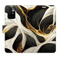 iSaprio flip pouzdro BlackGold Marble pro Xiaomi Redmi 10