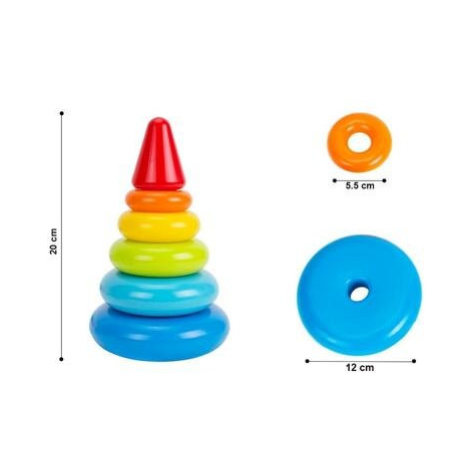 Mikrotrading pyramida 20 cm s barevnými kroužky 5 ks na kartě Mikro Trading