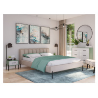 Čalouněná postel MILAN rozměr 160x200 cm Béžová