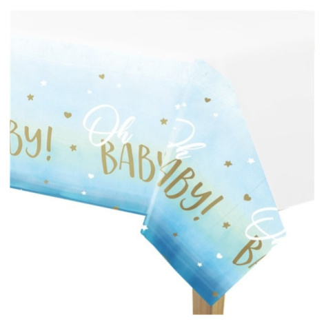 Baby Shower - Ubrus Hello world modrý omyvatelný 137 x 259 cm Amscan