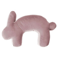 Růžový kojicí polštář Velvet Bunny – Yellow Tipi