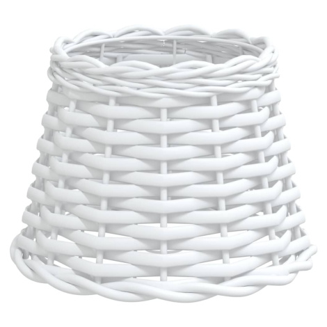 vidaXL Stínidlo lampy bílé Ø 20 x 15 cm proutěné