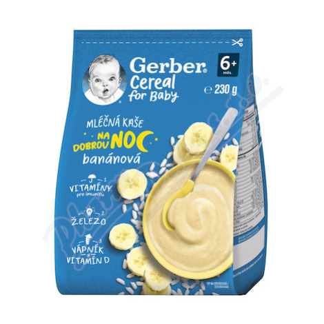 Gerber Cereal Ml.kaše na dobrou noc banán.230g 6M+