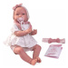 Antonio Juan 81278 Můj první REBORN ALEJANDRA - realistická panenka miminko s měkkým látkovým tě