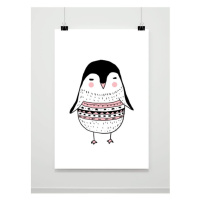 Plakát do dětského pokoje s obrázkem tučňáka