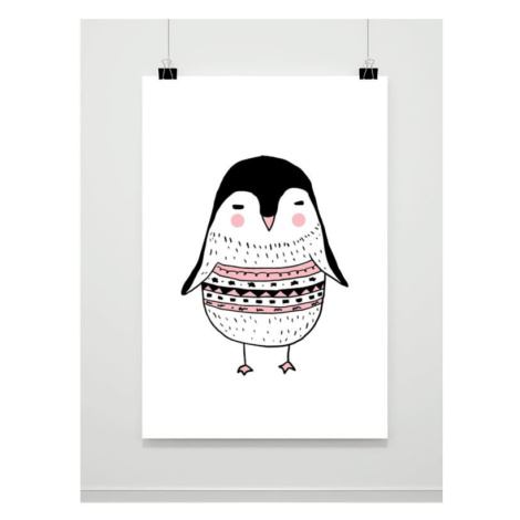 Plakát do dětského pokoje s obrázkem tučňáka