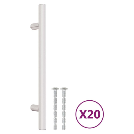 vidaXL Nábytkové úchytky 20 ks stříbrné 128 mm nerezová ocel