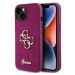 Guess hard kryt na iPhone 15 6.1 Purple Glitter Script Big 4G