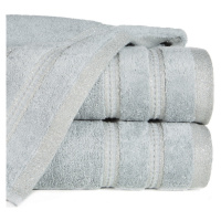 Bavlněný froté ručník s proužky GLORIA 50x90 cm, světle šedá, 500 gr Mybesthome