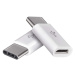 Adaptér micro USB-B 2.0 / USB-C 2.0, bílý, 2 ks