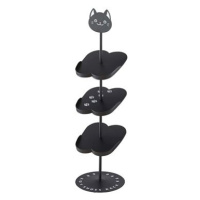 Yamazaki Cat 7964, na 4 páry, š.18 cm, kov/plast, černý