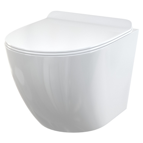 WC závěsný Alca Solid Rimless včetně sedátka Alcadrain