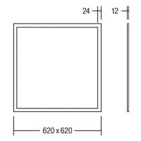 BRUMBERG BRUMBERG Ailis LED panel 62x62cm mikroprisma 3000K