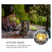 Blumfeldt Nirvana, zahradní fontána, LED, 36 x 65 x 29 cm, polyresin, šedá