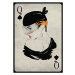 Ilustrace The girl in retro style. Playing card, Verlen4418, 30 × 40 cm