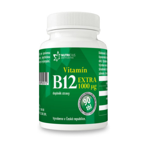 Vitamín B12 EXTRA 1000mcg tbl.90 Nutricius