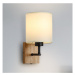 Brilagi - Nástěnná lampa NUBILA WOOD 1xE27/25W/230V dub/černá/krémová BRI127