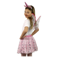 RAPPA - Dětský kostým TUTU sukně jednorožec s čelenkou a křídly