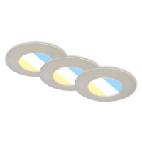 Briloner Briloner 7598032 -SADA 3x LED Koupelnové podh. svítidlo LED/4,9W/230V IP44 chrom