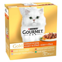 Gourmet Gold Multipack kousky ve šťávě se zeleninou 8 × 85 g