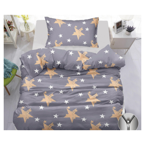 Bavlněné povlečení GOLDEN STARS šedé Rozměr povlečení: 70 x 90 cm | 140 x 200 cm