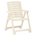 Skládací zahradní židle 4 ks plast Dekorhome Bílá