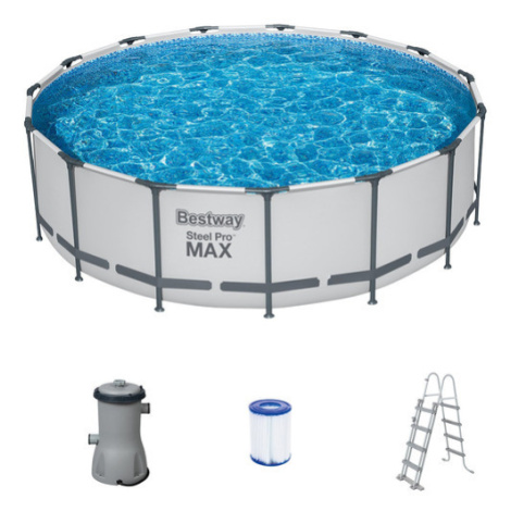 Bestway Bazén Steel ProMAX™ s filtračním zařízením a schůdky, Ø 4,57 x 1,22 m