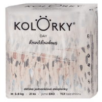 KOLORKY DAY Jednorázové EKO plenky déšť & duhy M (5-8 kg) 21 kusů