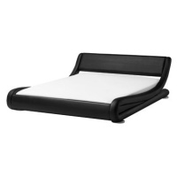 BELIANI postel AVIGNON 180 × 200 cm, matná kožená, černá