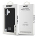 Zadní kryt DKNY PU Leather Stack Logo Magsafe pro Apple iPhone 16, černá