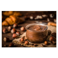 Umělecká fotografie Crystal jar full of hazelnut and chocolate spread, carlosgaw, (40 x 26.7 cm)