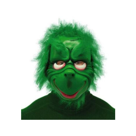 Zelená maska Grinch s vlasy - Vánoce