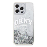 DKNY Liquid Glitter Arch Logo Zadní Kryt pro iPhone 15 Pro Max Transparent