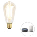 Smart E27 stmívatelná LED lampa ST64 zlatá 7W 806 lm 1800-3000K