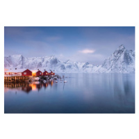Umělecká fotografie Village Hamnoy Lofoten Islands Norway., ProPIC, (40 x 26.7 cm)