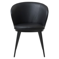 Furniria Designová židle Danika černá - ekokůže