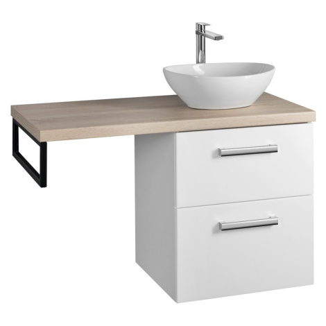 VEGA sestava koupelnového nábytku, š. 97,5 cm, bílá/dub platin VG052-02 AQUALINE