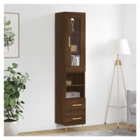 vidaXL Skříň highboard hnědý dub 34,5 x 34 x 180 cm kompozitní dřevo