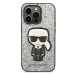 Karl Lagerfeld KLHCP14XGFKPG hard silikonové pouzdro iPhone 14 PRO MAX 6.7" silver Glitter Flake