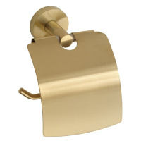 SAPHO X-ROUND GOLD držák toaletního papíru s krytem, zlato mat XR732GB