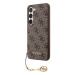 Guess GUHCS23SGF4GBR hard silikonové pouzdro Samsung Galaxy S23 5G Brown 4G Charms Collection