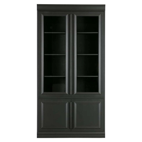 Černá vitrína z borovicového dřeva 110x215 cm Organize – BePureHome