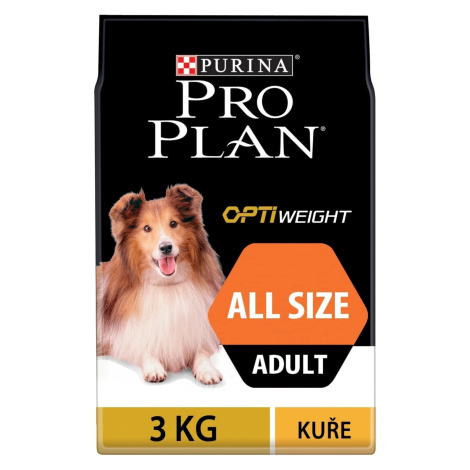 Purina Pro Plan Granule pro psy Adult All Size Optiweight kuřecí 3 kg Proplan