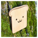 Dřevěná podložka pod hrnek - usměvavý toast