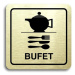 Accept Piktogram "bufet" (80 × 80 mm) (zlatá tabulka - černý tisk)