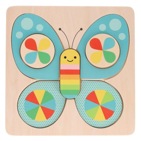 Petit Collage Dřevěné puzzle motýl Petitcollage