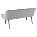 LuxD Designová lavice Esmeralda 160 cm stříbrno-šedý samet
