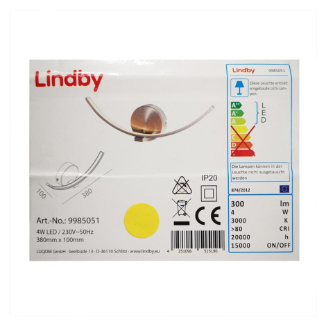 Lindby Lindby - LED Nástěnné svítidlo IVEN LED/7W/230V