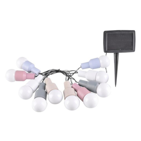 LED Solární dekorační řetěz PASTEL 10xLED/1,2V 3,8 m IP44 Donoci